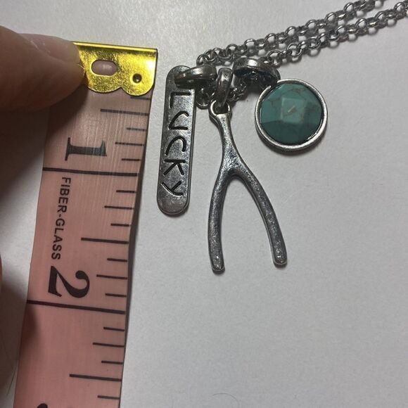 NWT Lucky Wishbone Charm Pendant Necklace 12" - Picture 8 of 8